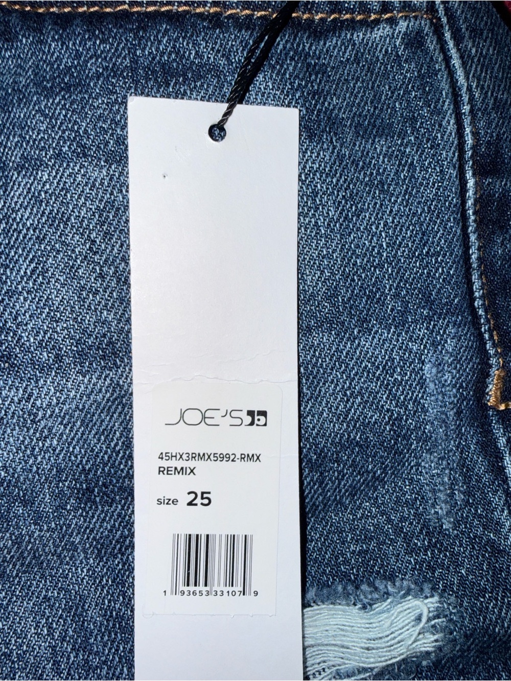 Joe's Jeans Distressed Dark Blue Straight Leg Jeans - Picture 14 of 14